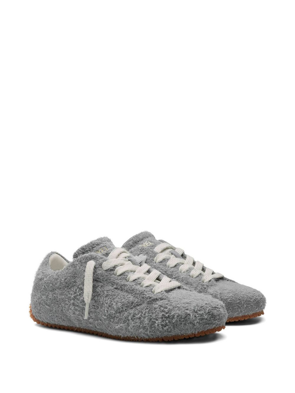 textured lace-up sneakers - 2
