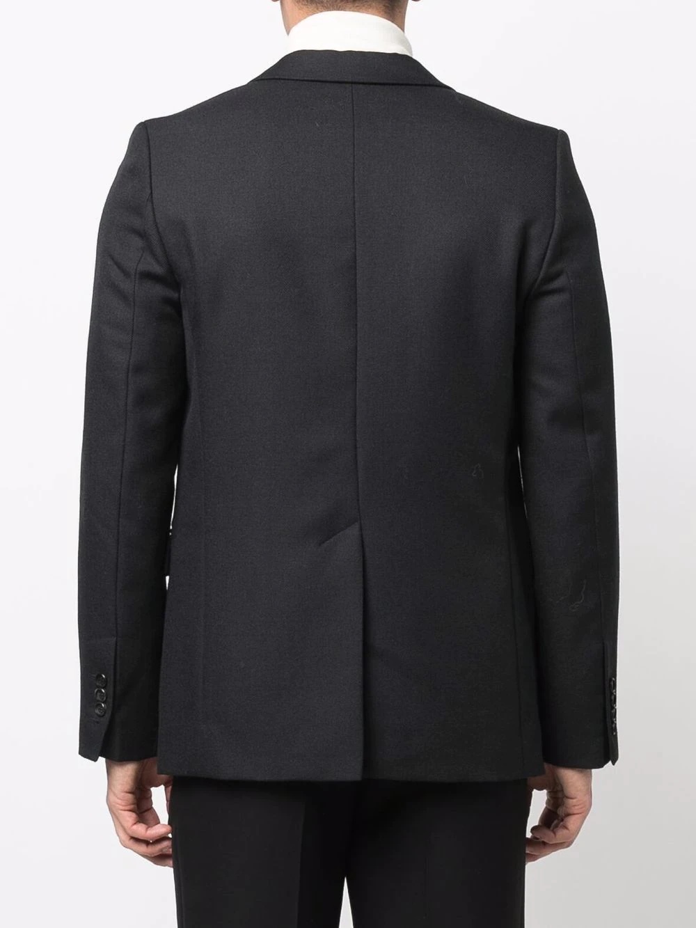 notched lapels single-breasted blazer - 5