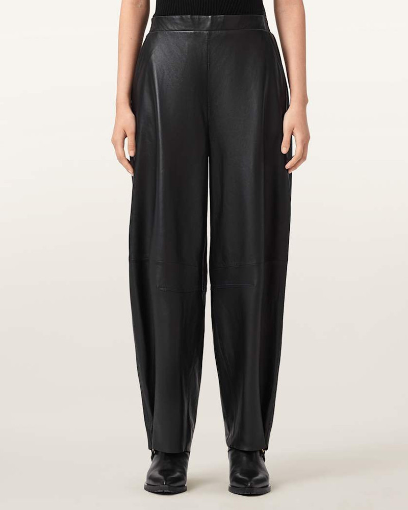 ETTA BARREL LEG LEATHER PANTS 3