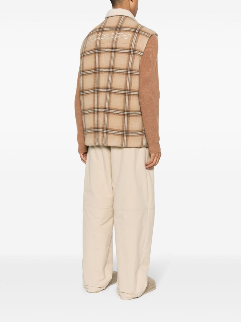 Isabel Marant Kiran plaid-check gilet outlook
