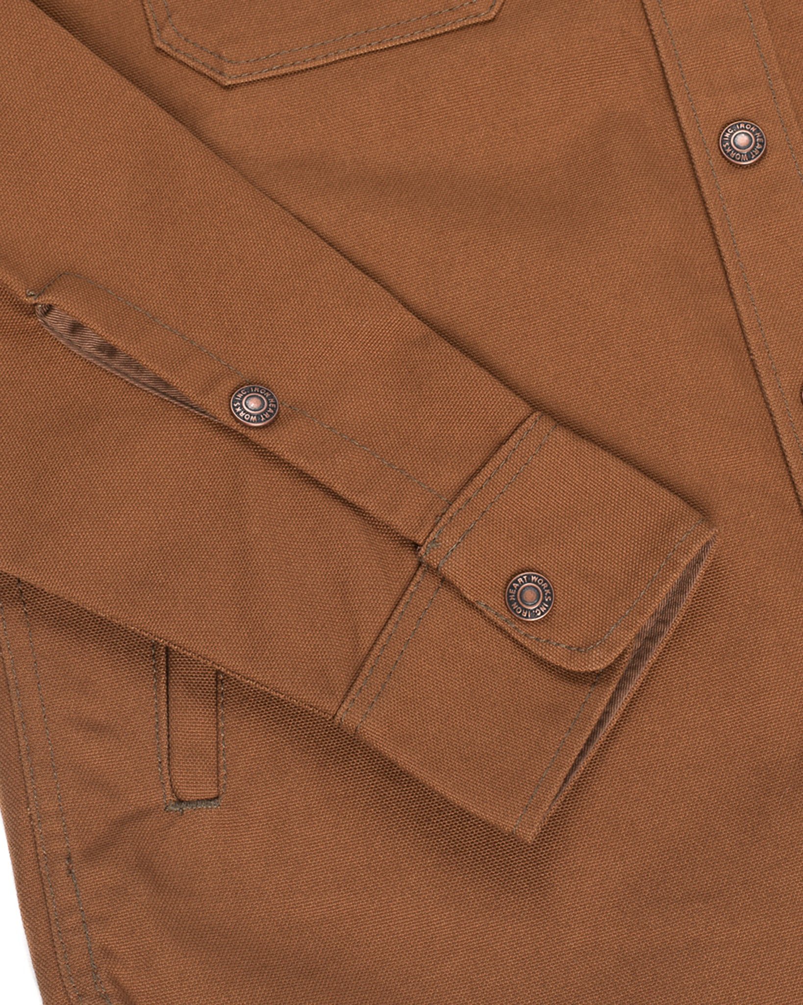IHSH-189-BRN 17oz Duck CPO Work Shirt - "The UnTucked" - Brown - 8