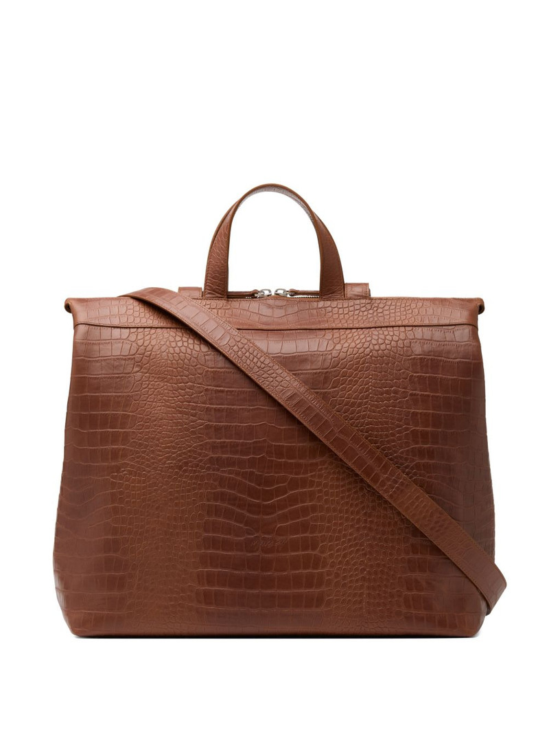Borso croc-embossed tote bag 1