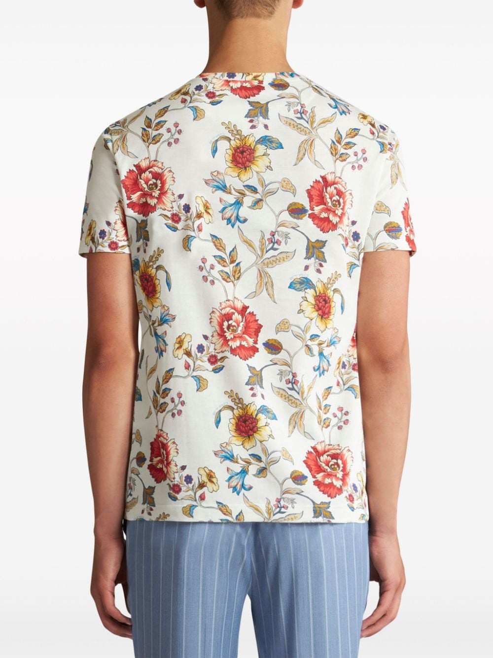 floral-print cotton T-shirt - 4