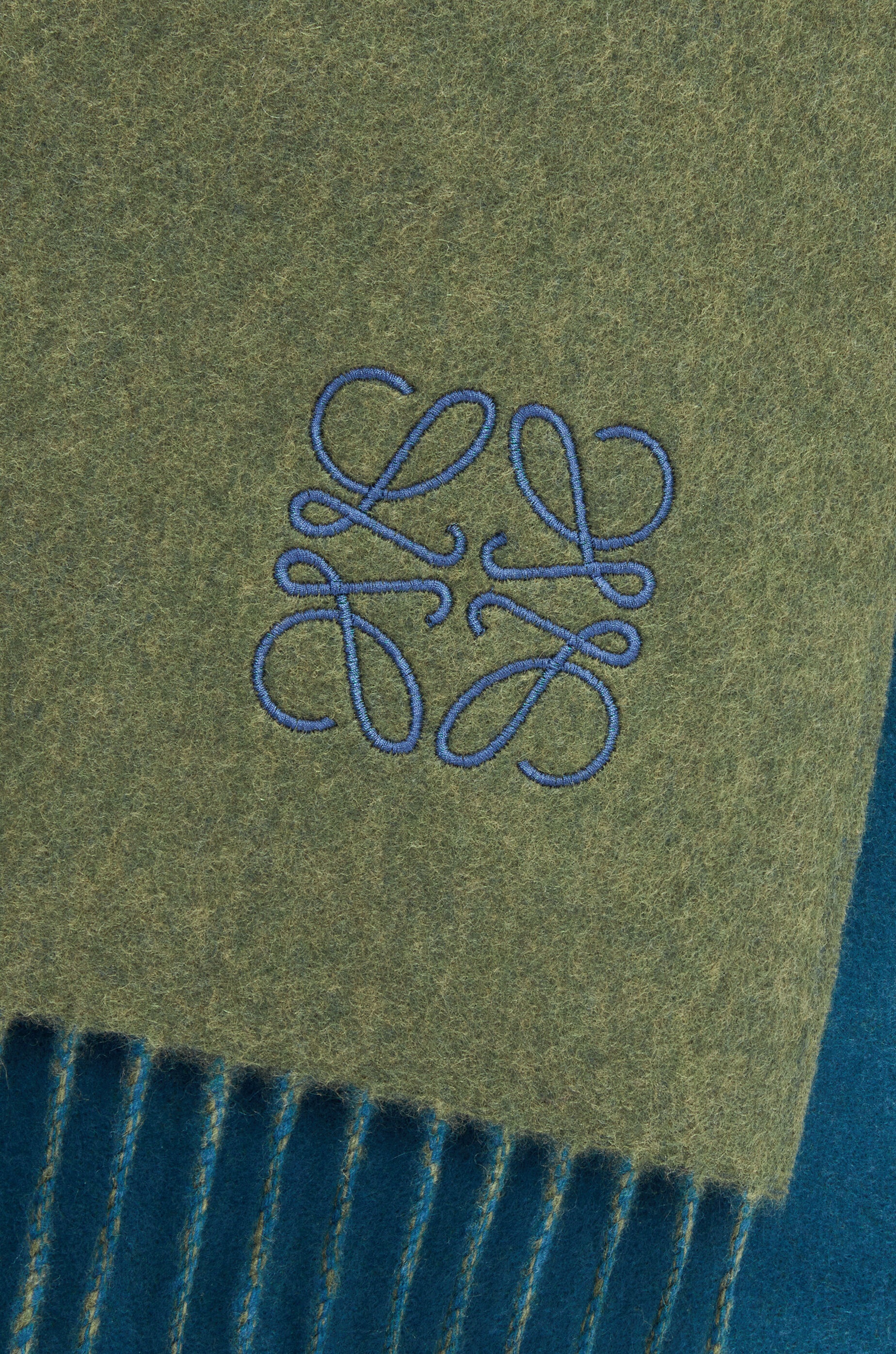 Bicolour scarf in wool and cashmere - 5