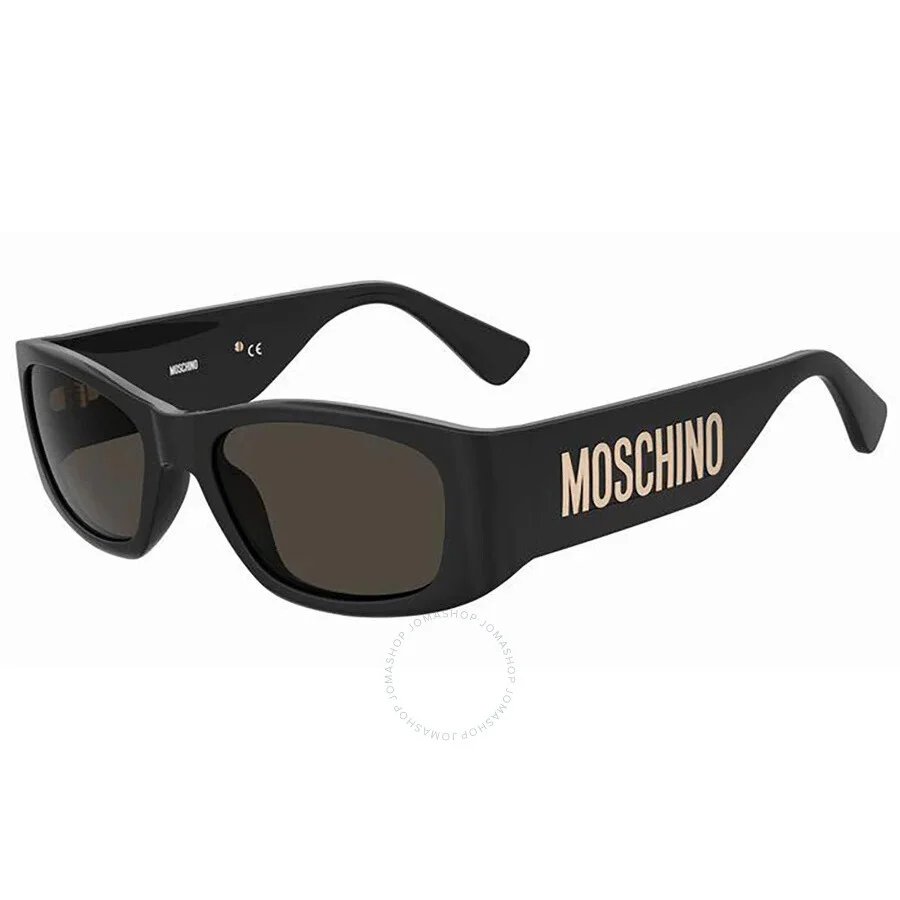 Moschino Grey Oval Ladies Sunglasses MOS145/S 0807/IR 55 - 1