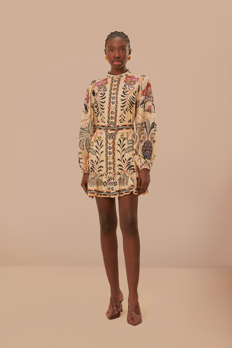 FARM RIO Classic Nature Sand Mini Dress outlook