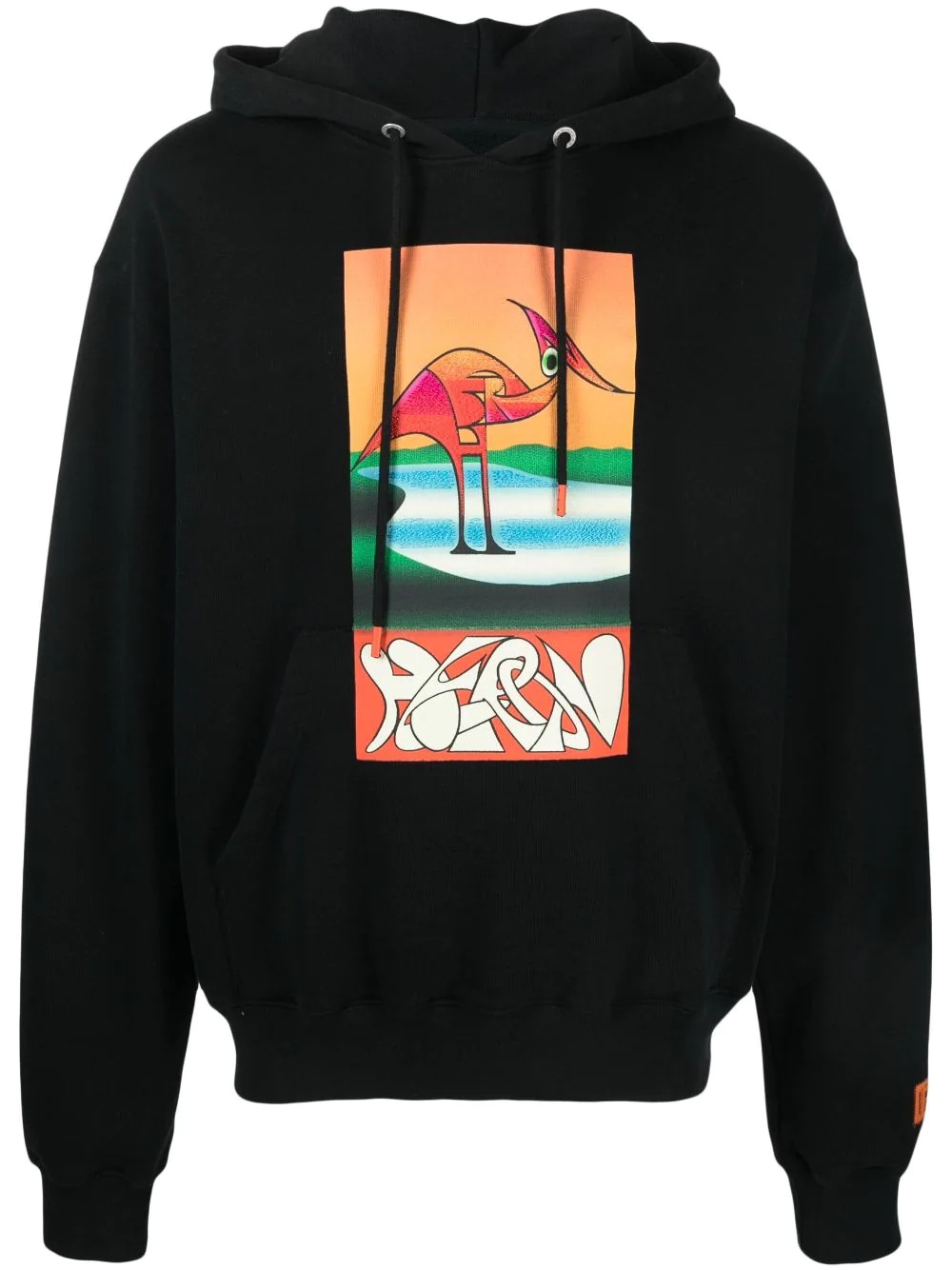 heron-print hoodie - 1