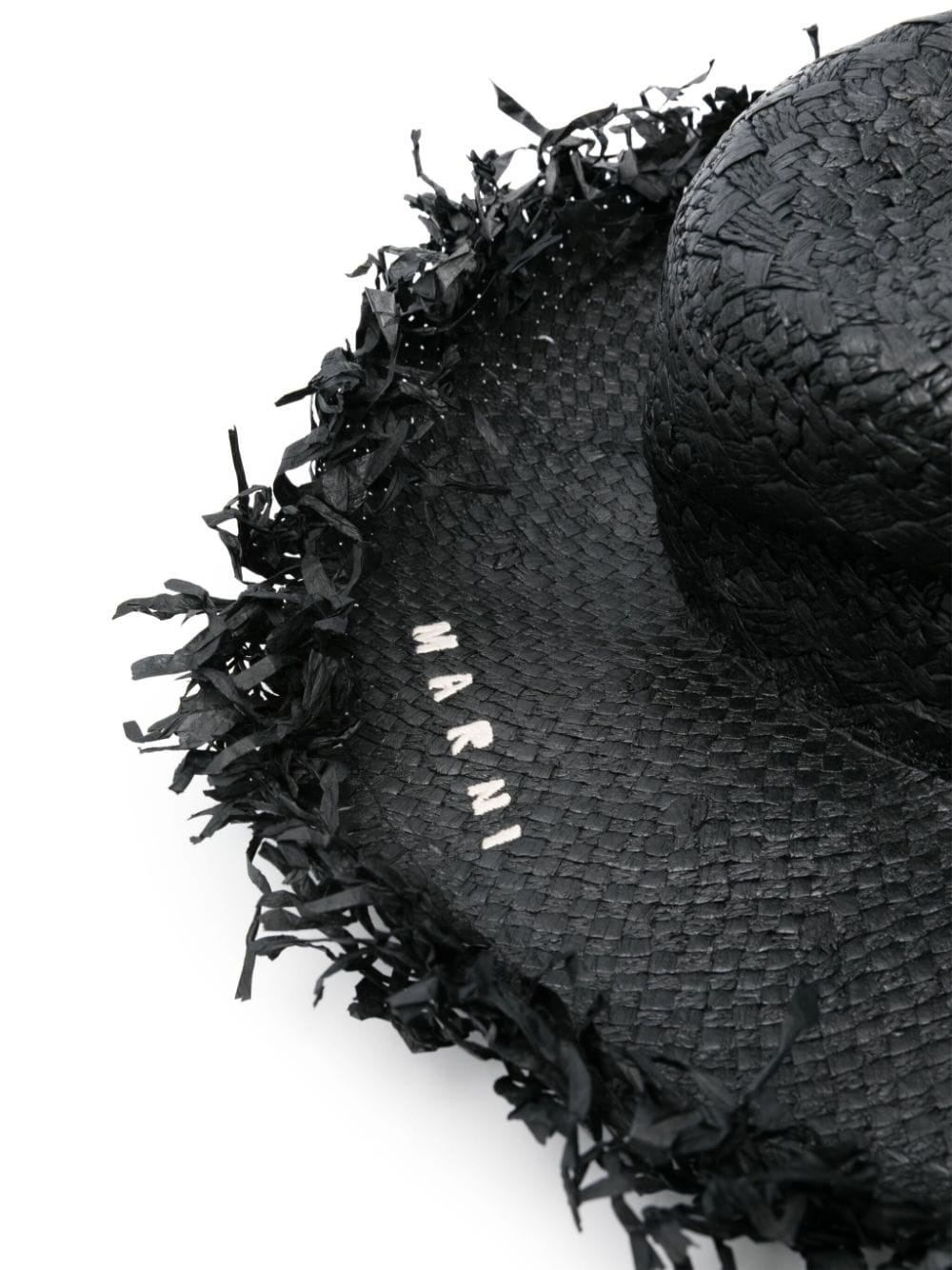 logo-embroidered woven-raffia hat - 2