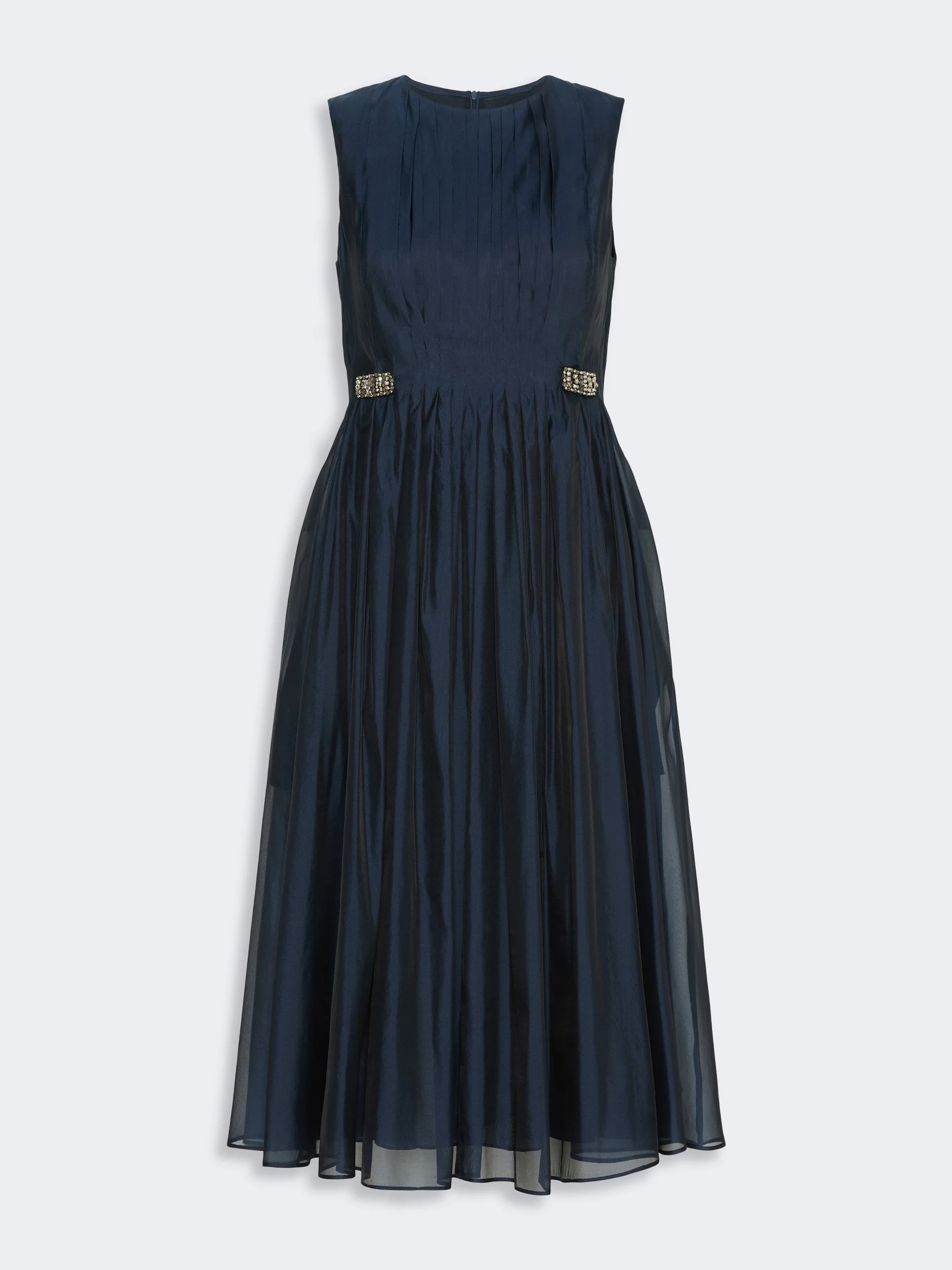 WALLY Fit-and-flare organza dress - ULTRAMARINE - 1