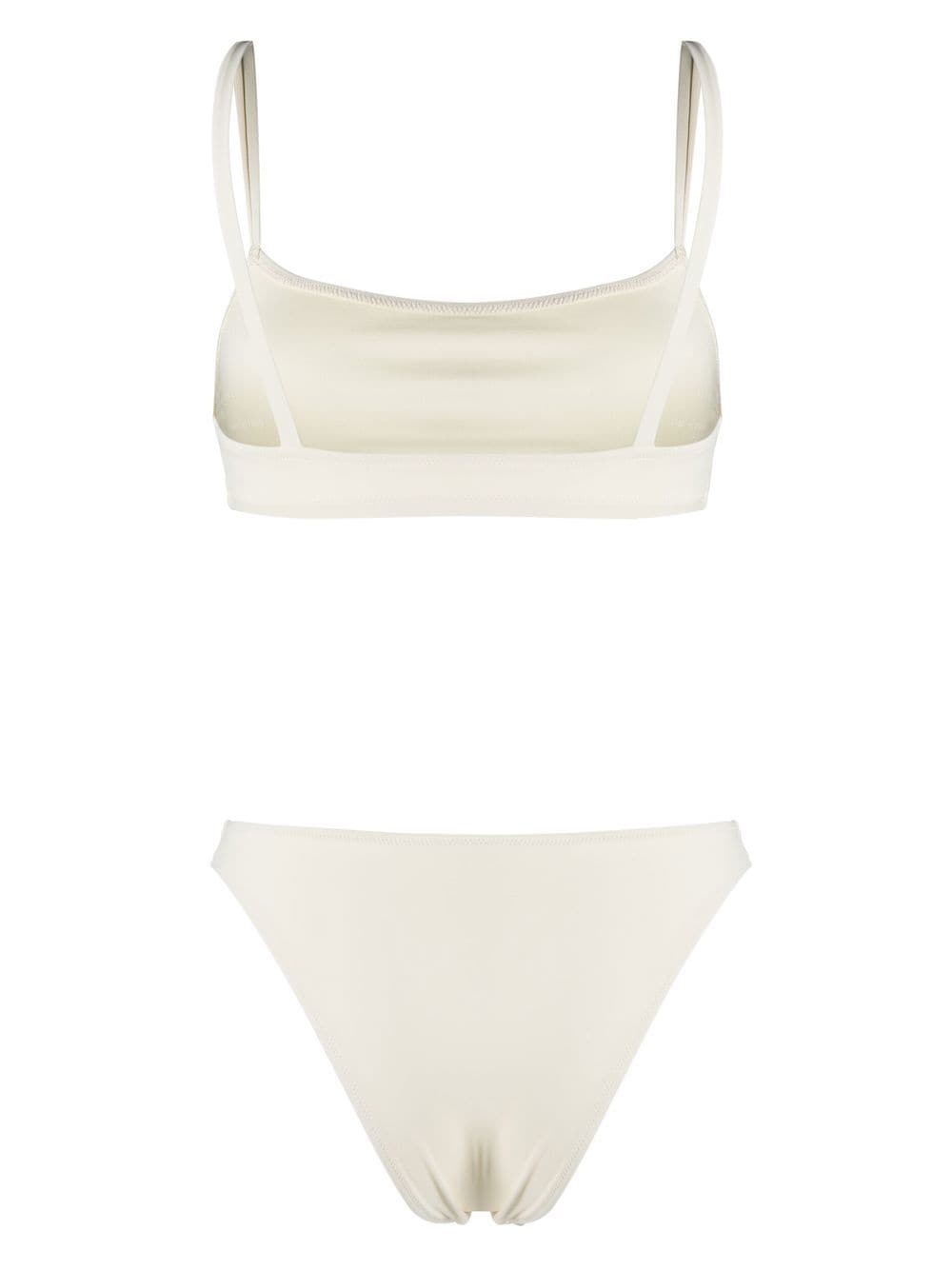 square-neck stretch bikini set - 2