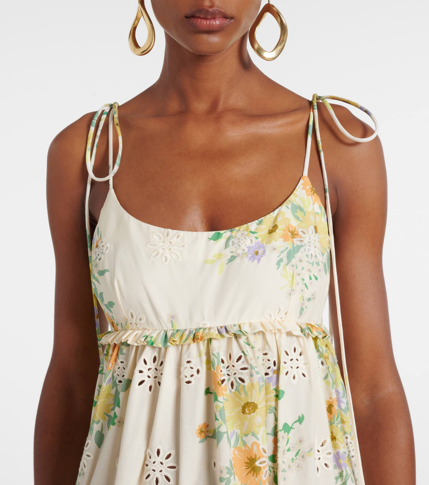 Juliette floral tiered cotton midi dress - 4