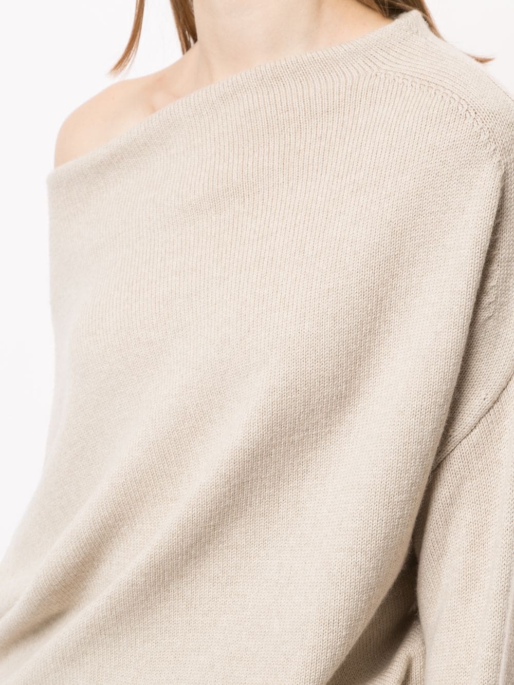 off-shoulder oversize jumper - 5