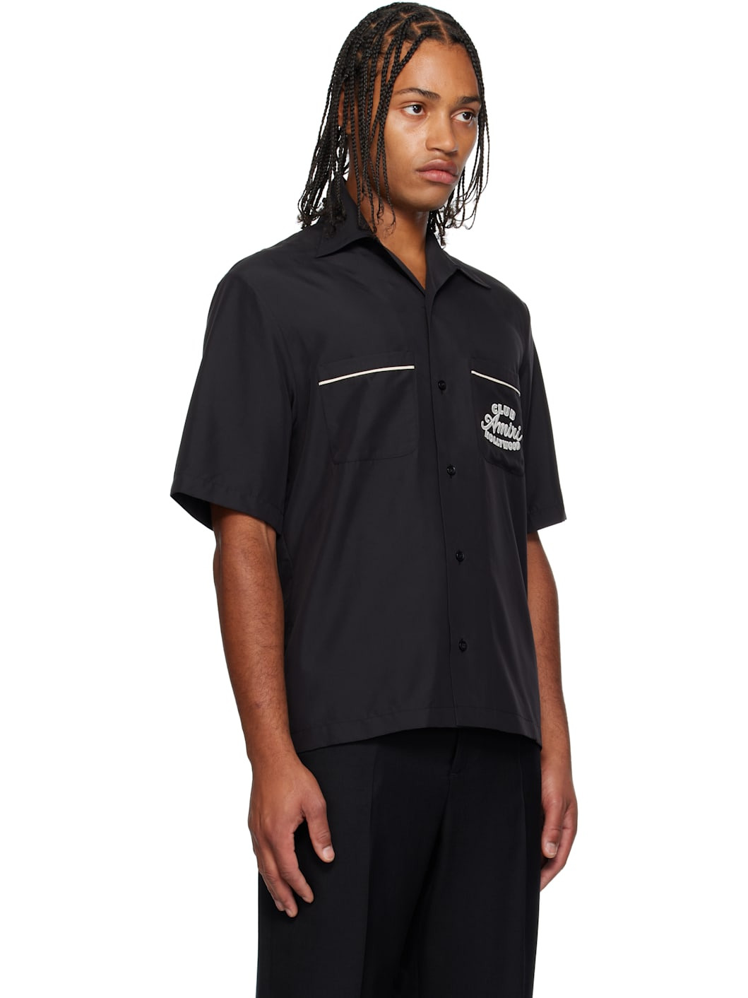 Black 'Club Amiri' Camp Shirt - 2