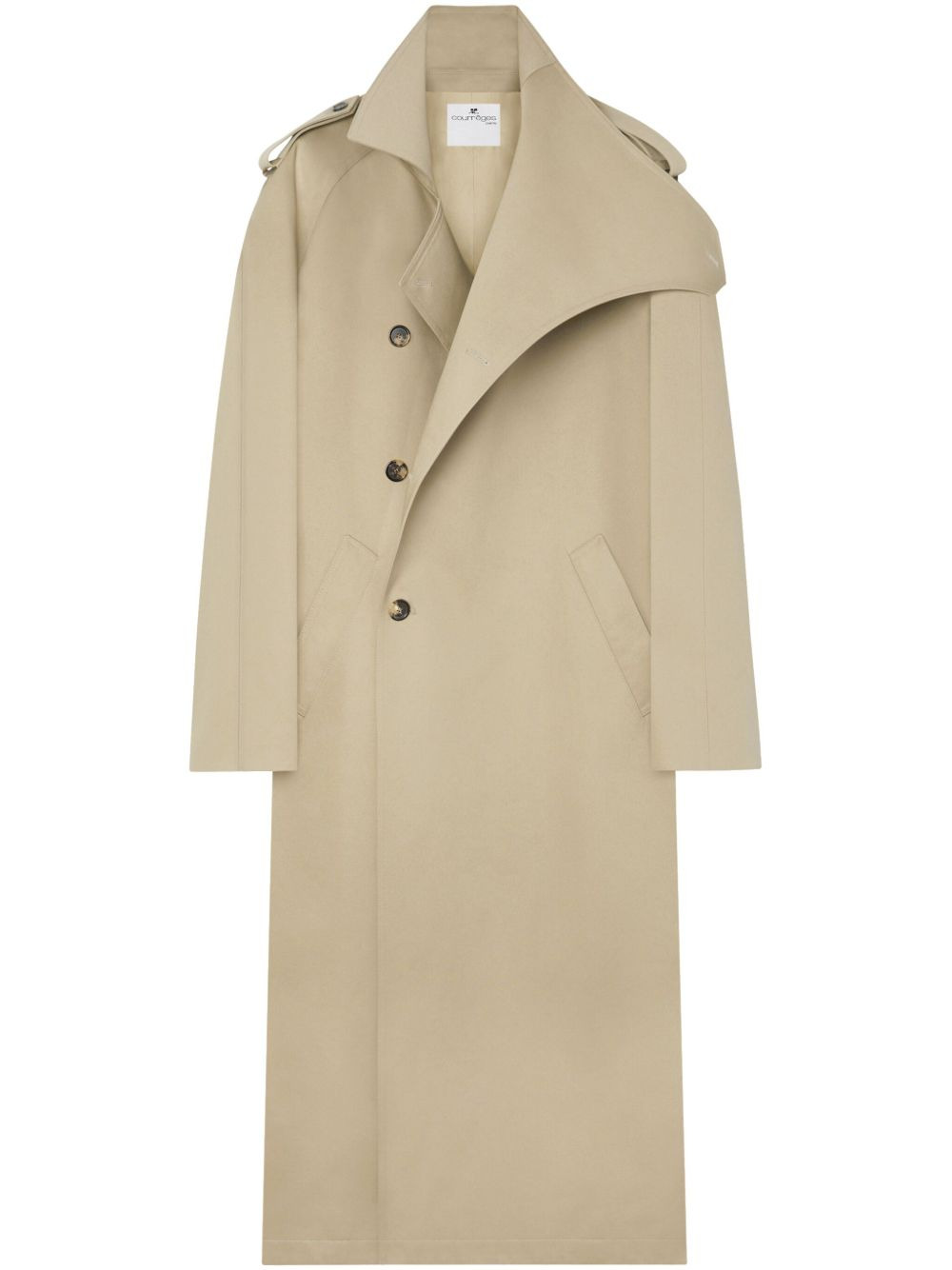 double-breasted trench coat - 1