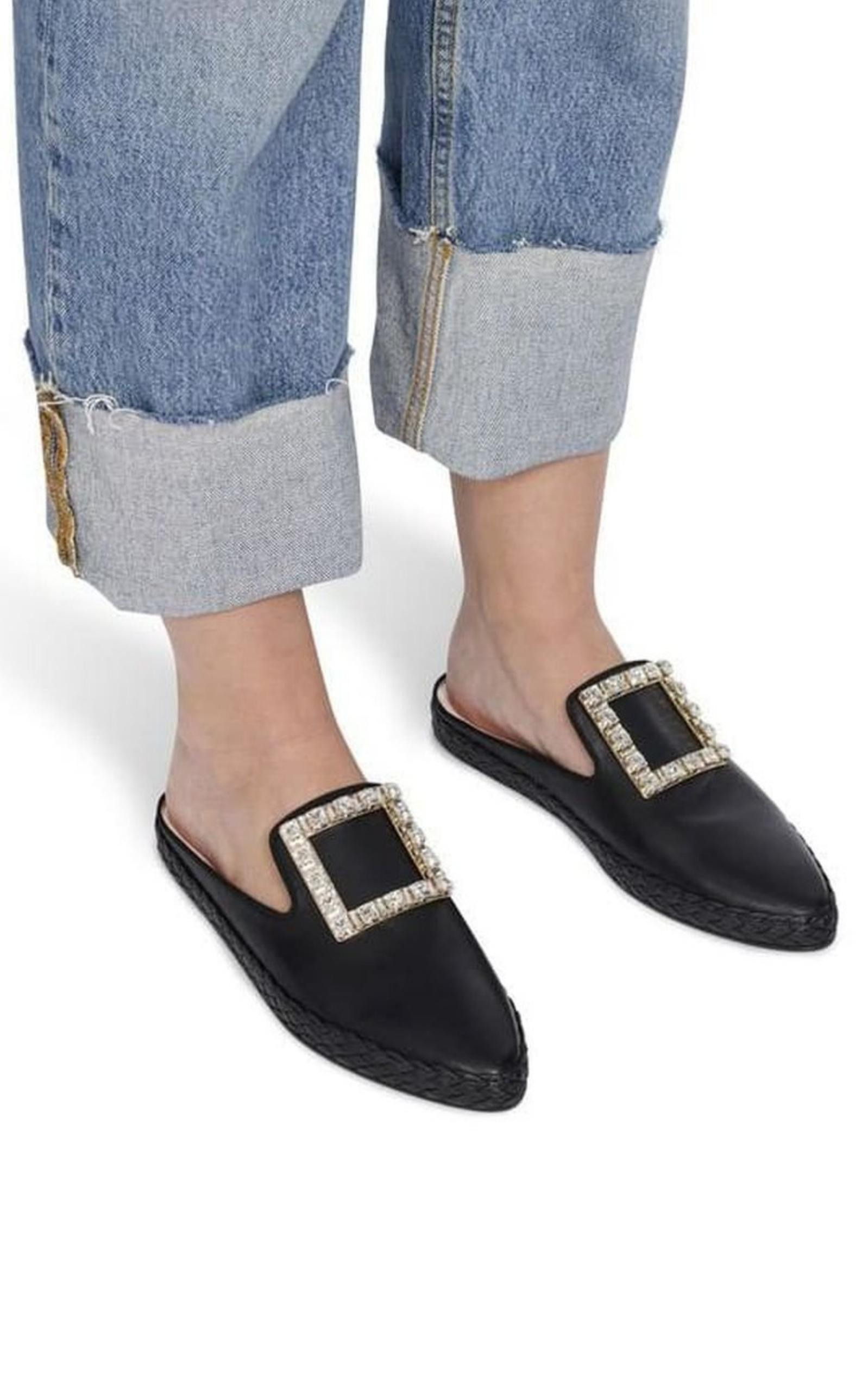 RV Lounge Strass Buckle Mules - 3