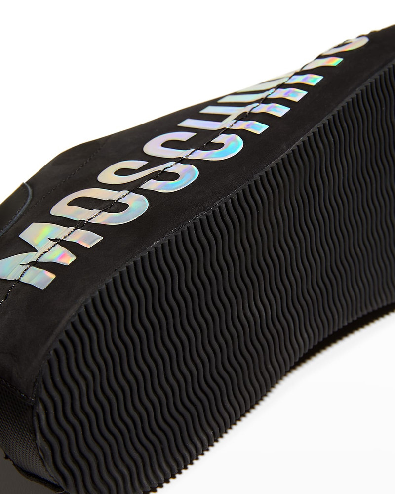 Men's Iridescent-Logo Low-Top Sneakers 6