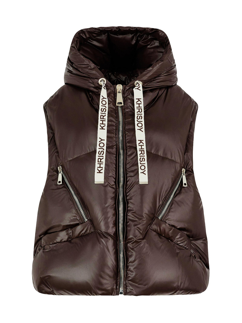 Women's Iconic Milano Down Vest - Chocolate 1