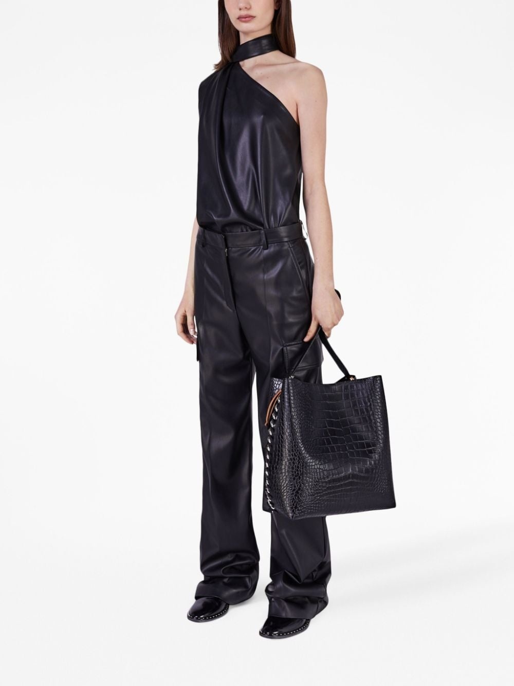 scarf one-shoulder top - 2