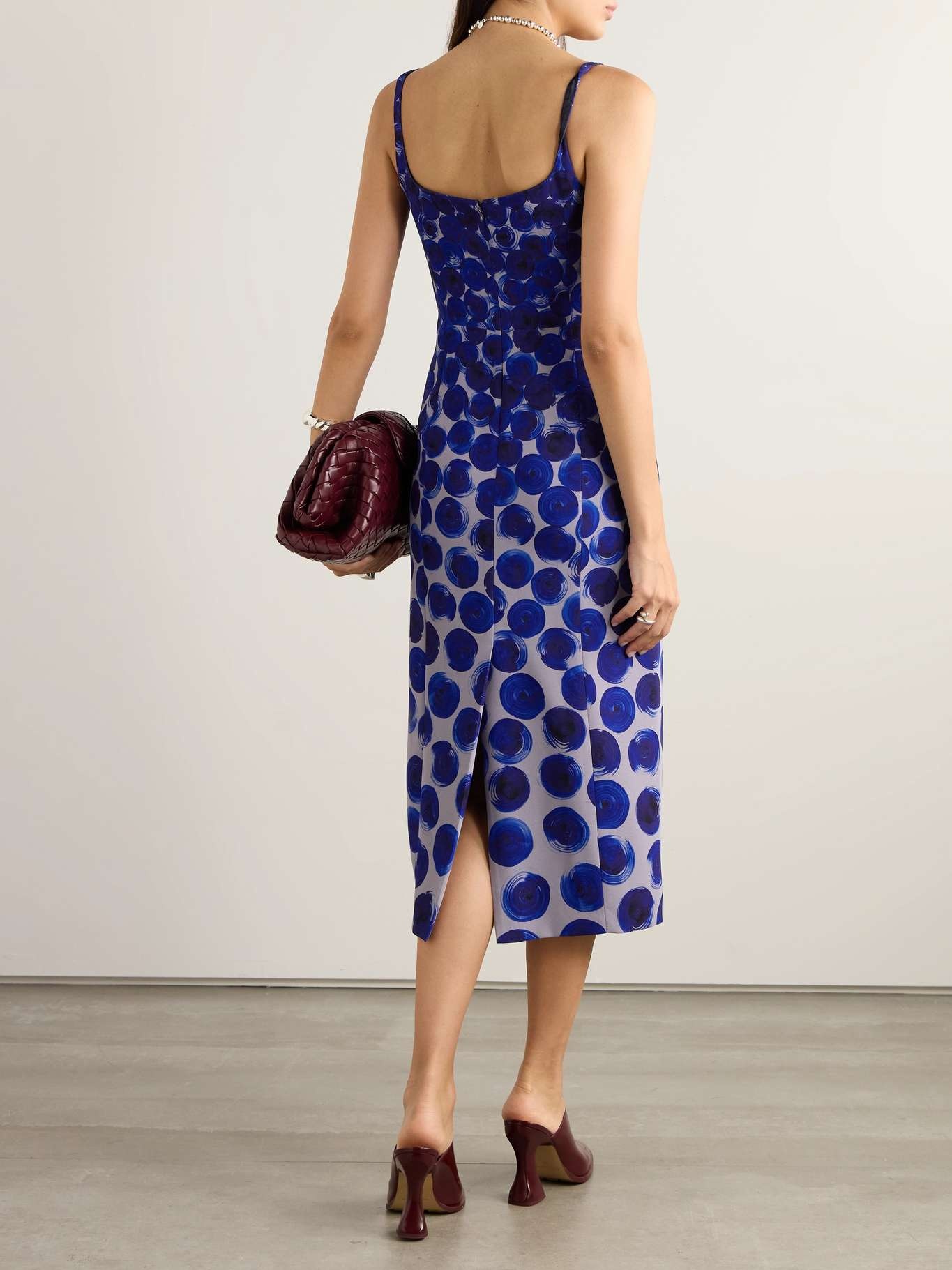 Printed crepe midi dress - 3