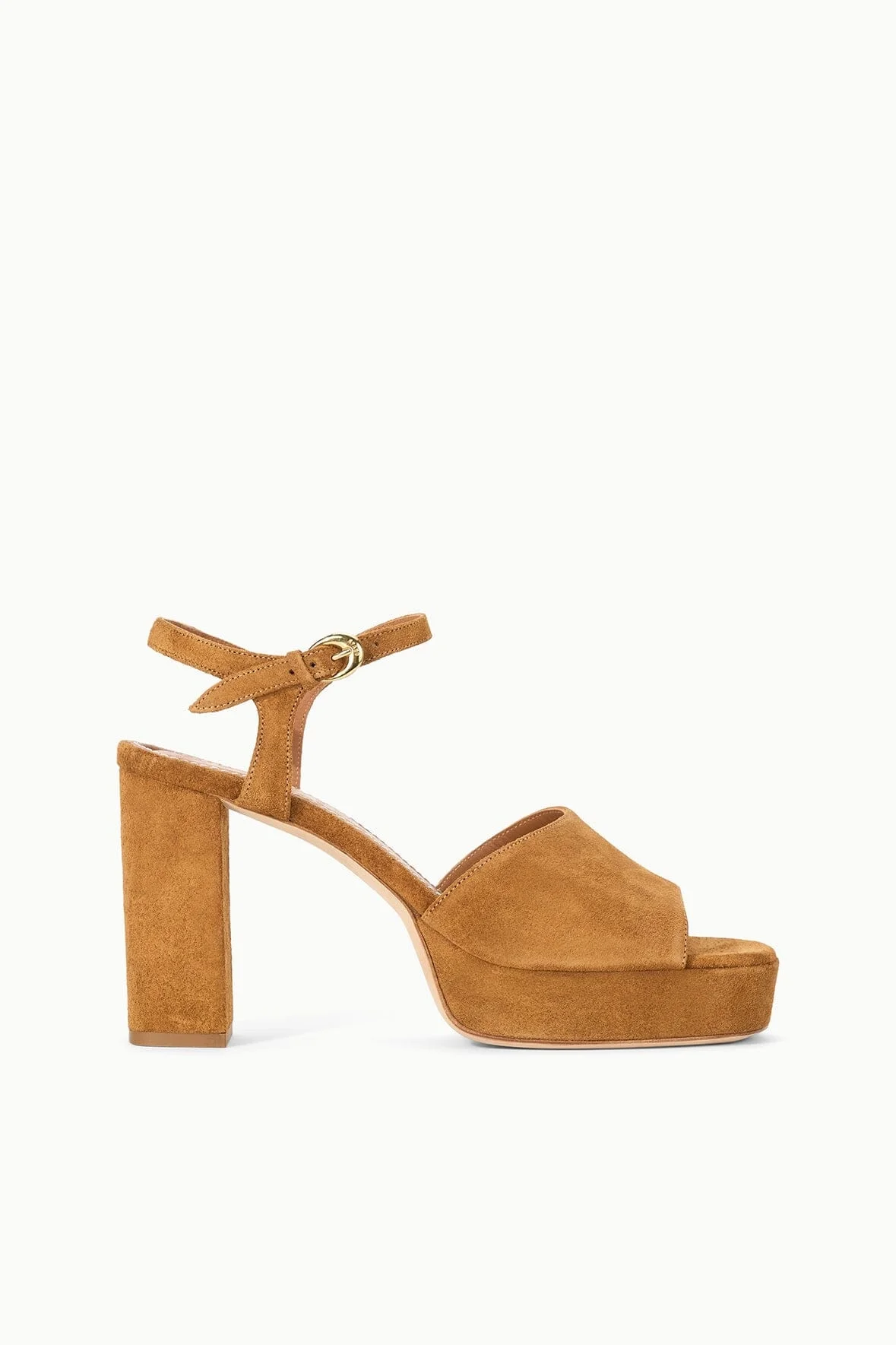 STAUD JODIE PLATFORM HEEL TAN - 1