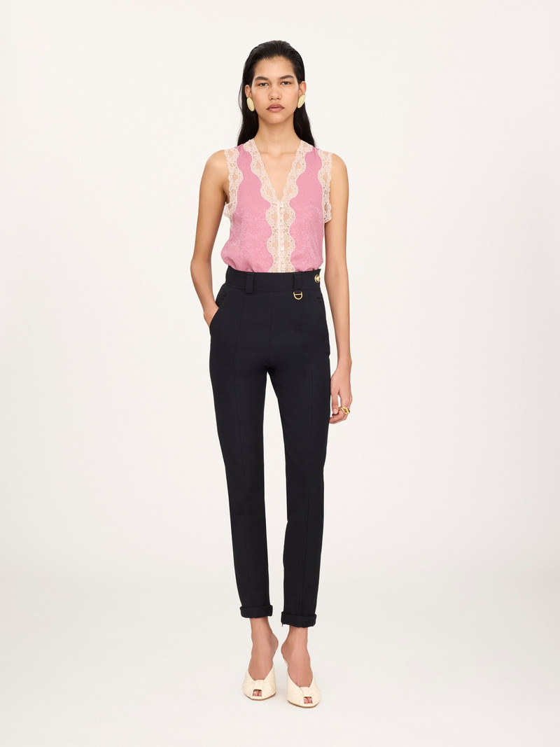 Chloé HIGH-RISE FITTED PANTS IN STRETCH TRICOTINE outlook