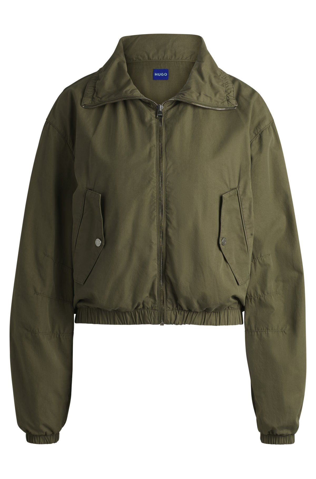 VOLUMINOUS JACKET IN COTTON POPLIN - 1