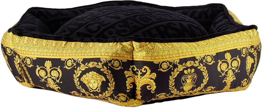 Yellow & Black Barocco Pet Bed - 2