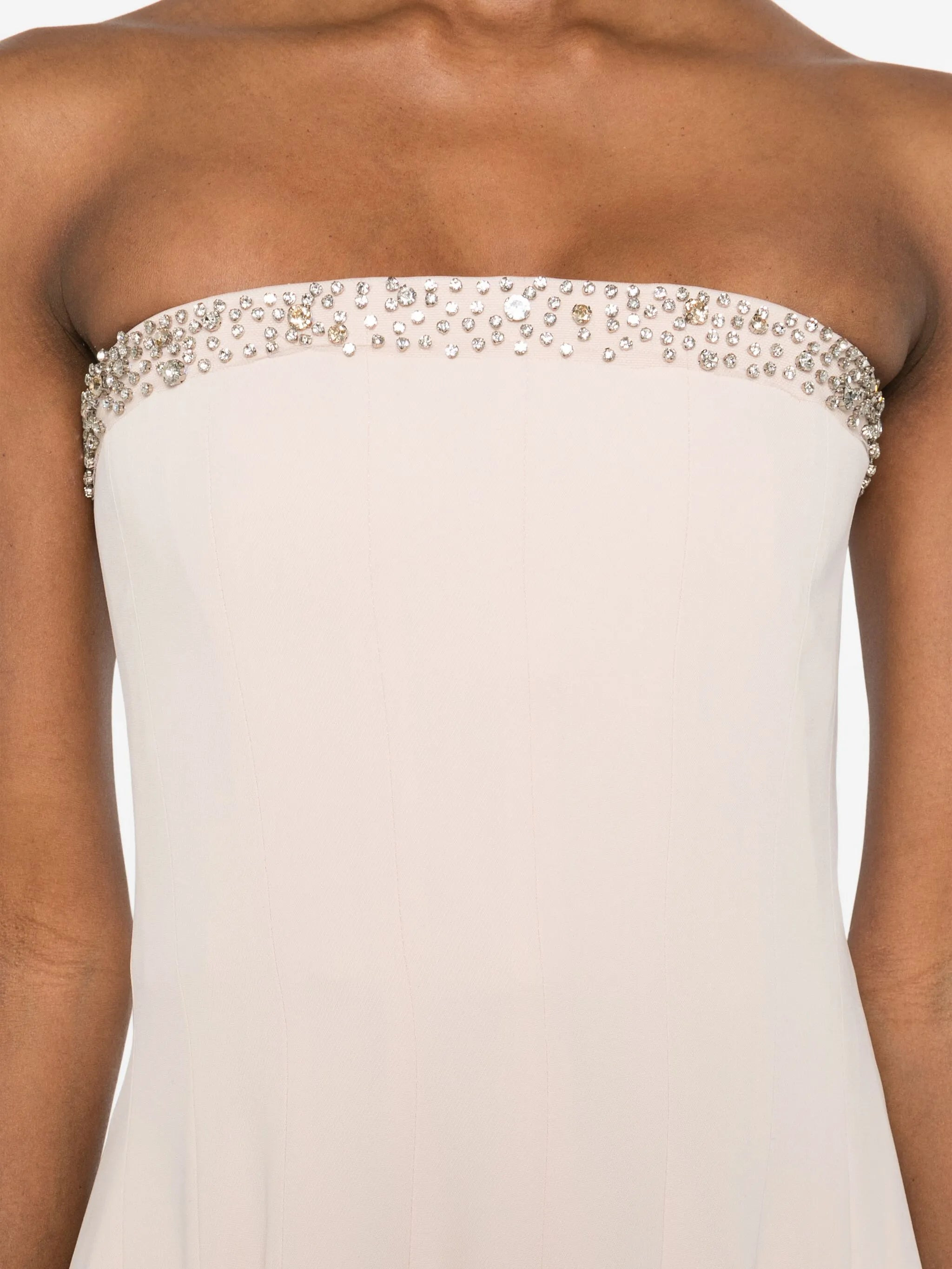 Costarellos Beaded-embellished Strapless Dress - 5