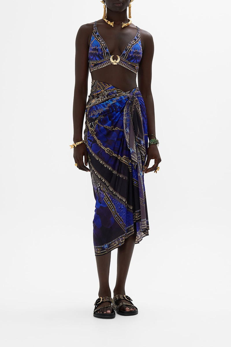 HIGH TRI BRA WITH PLEATS AND TRIM 6