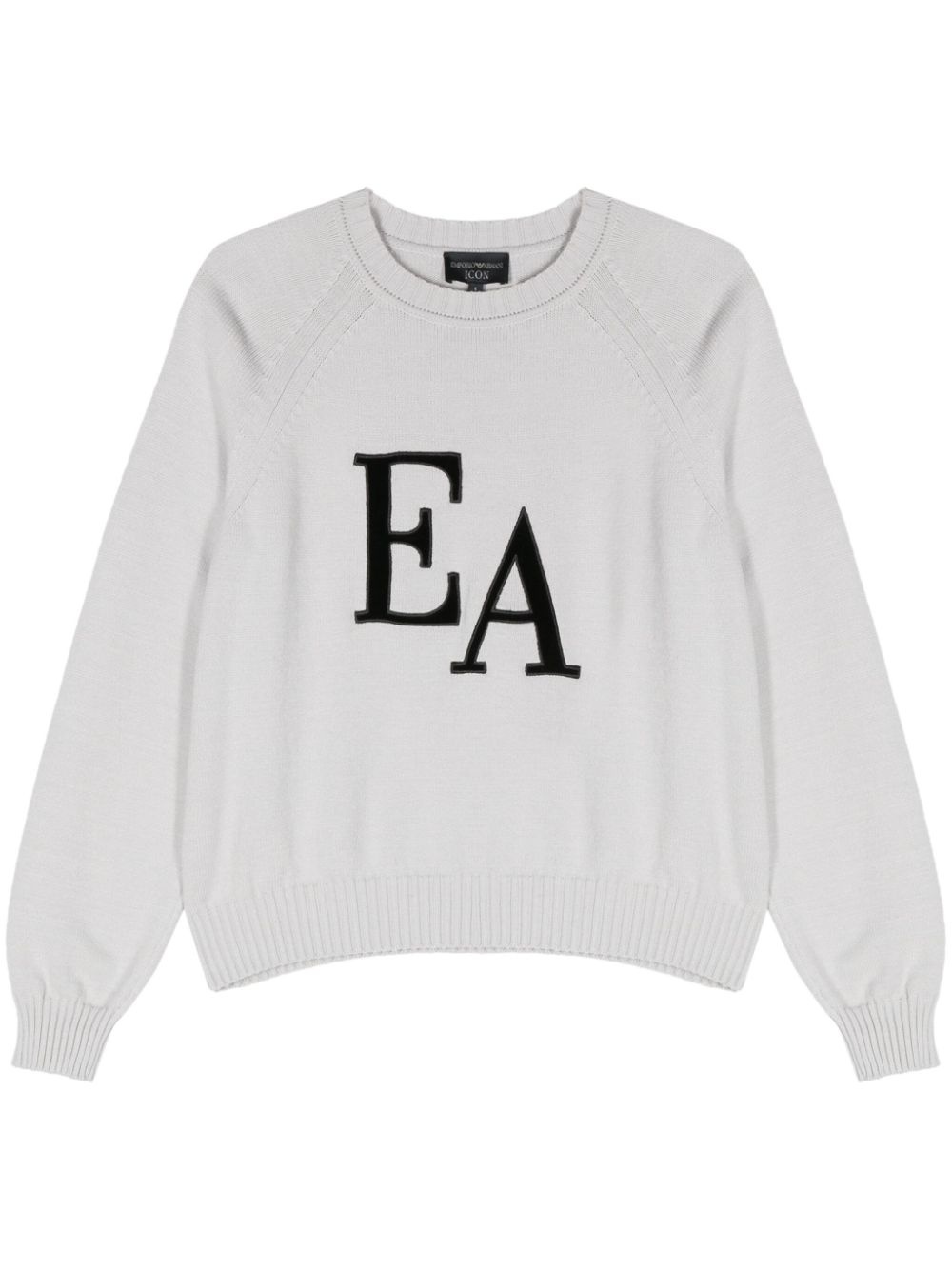 logo-patch crew-neck jumper - 1