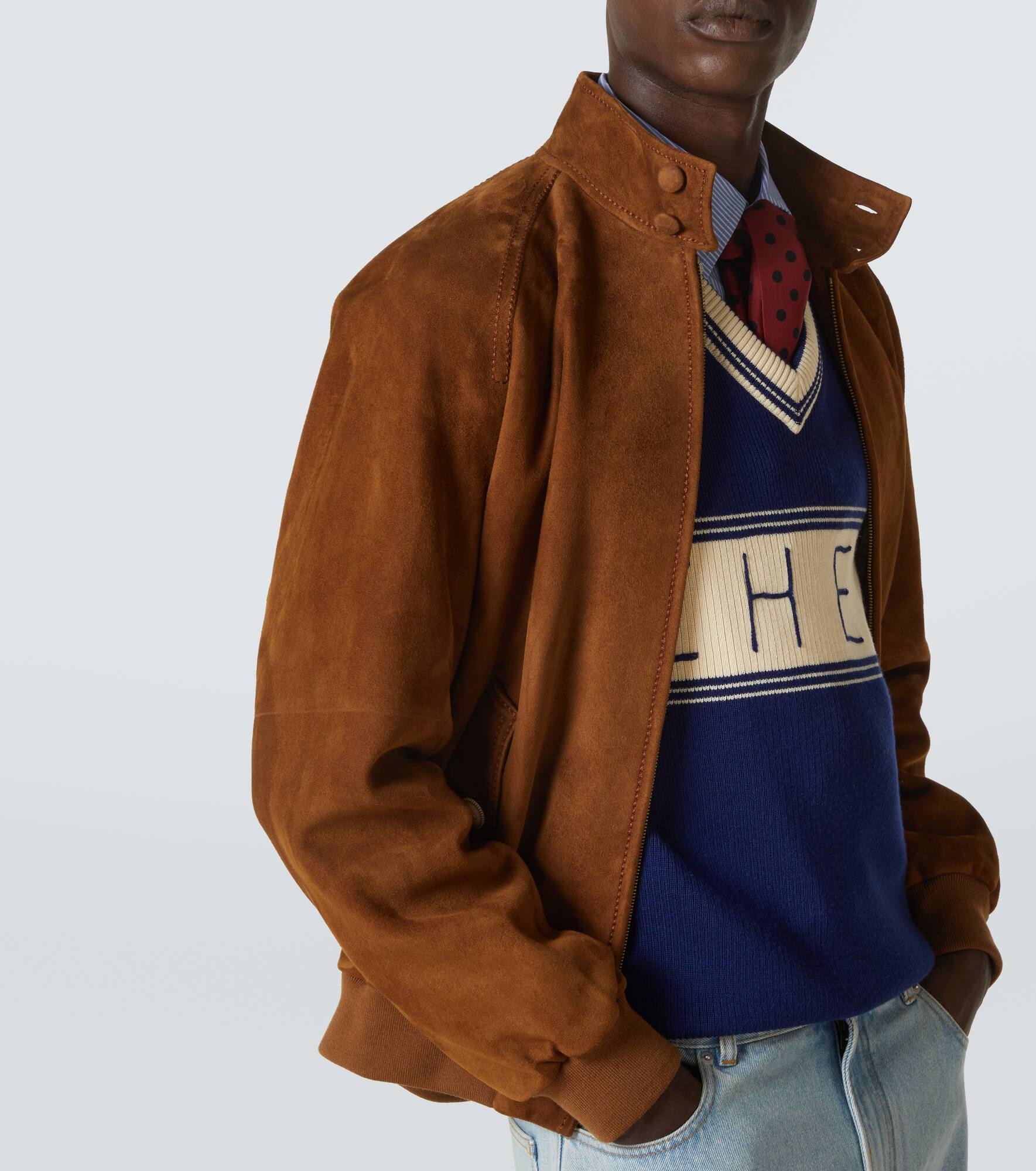 Suede bomber jacket - 5