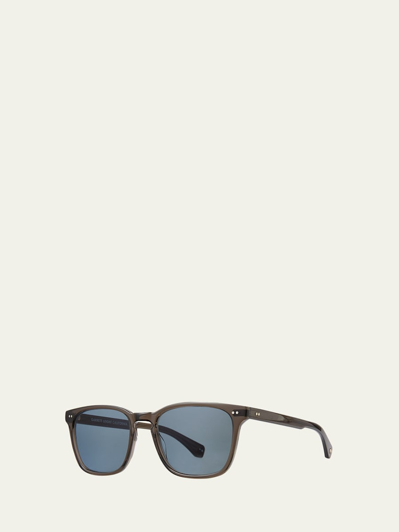 Garrett Leight Men's Earvin Acetate Square Sunglasses outlook