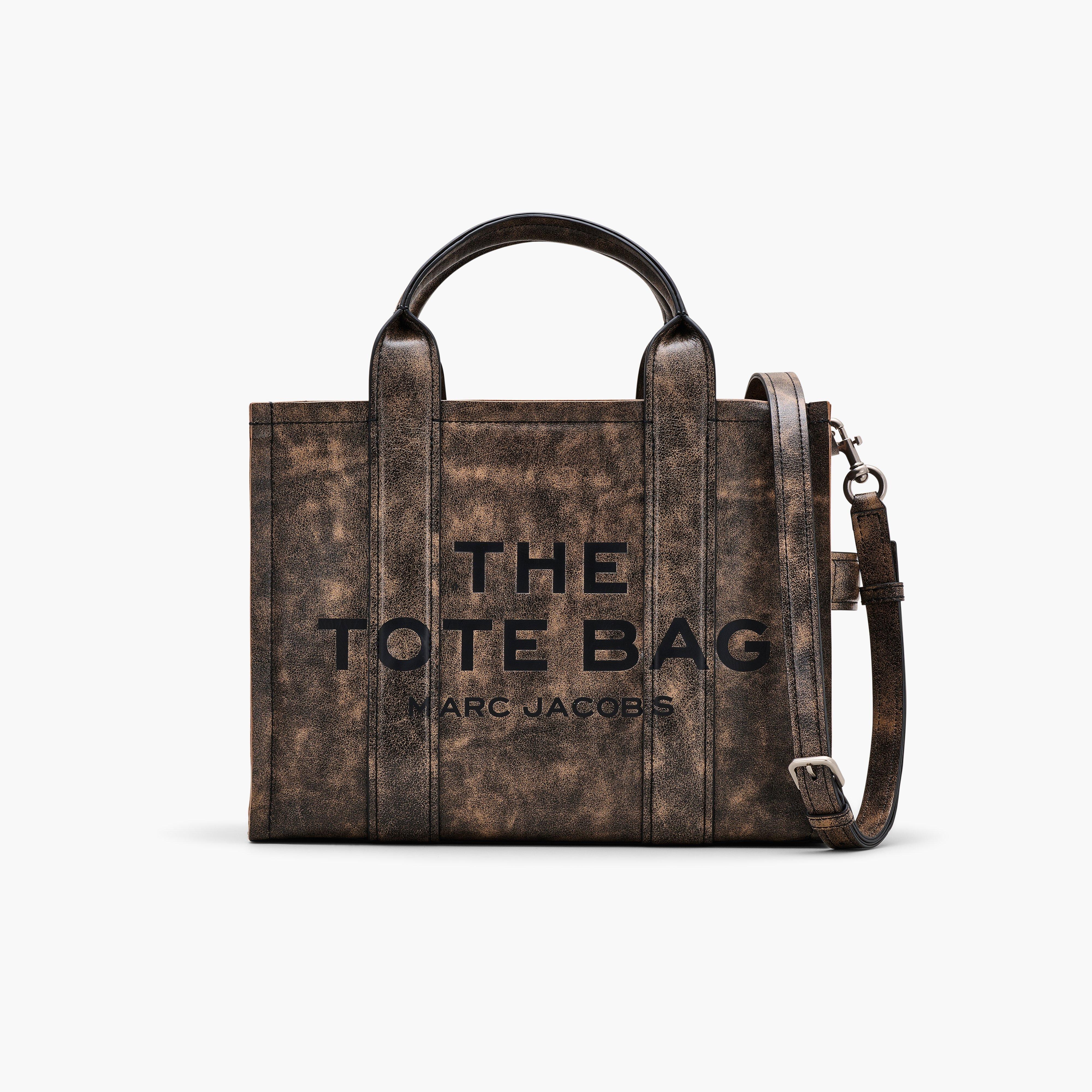 THE DISTRESSED LEATHER MEDIUM TOTE BAG - 1