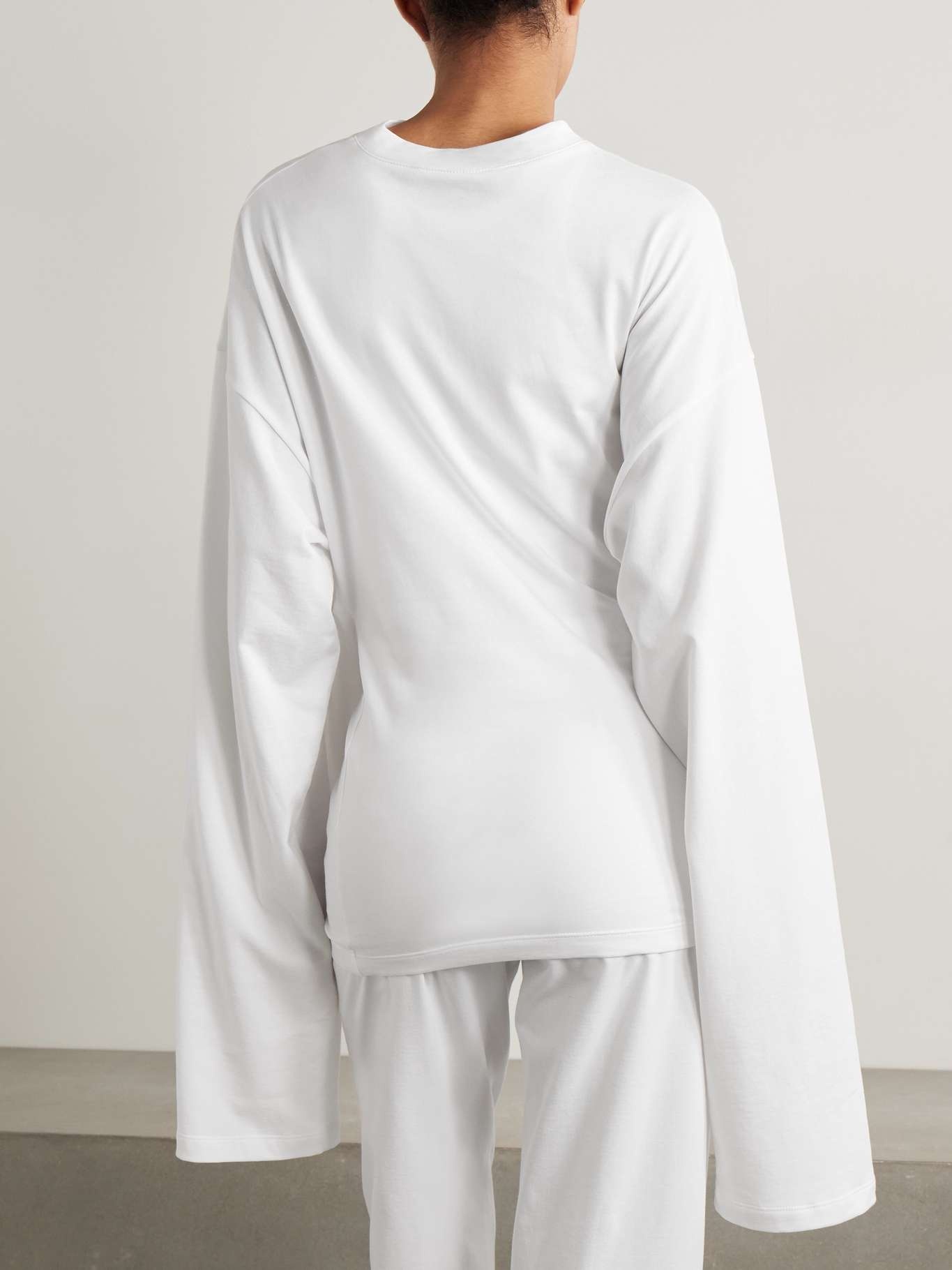Oversized cotton-jersey T-shirt White - 3