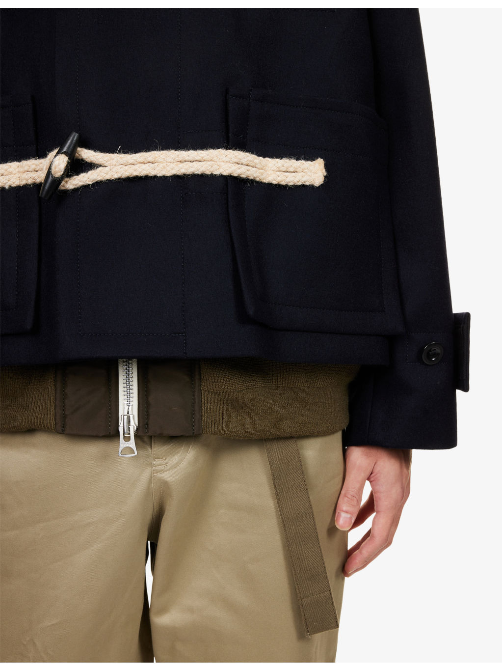Melton Blouson Double-Layered Wool Blend Jacket - 6