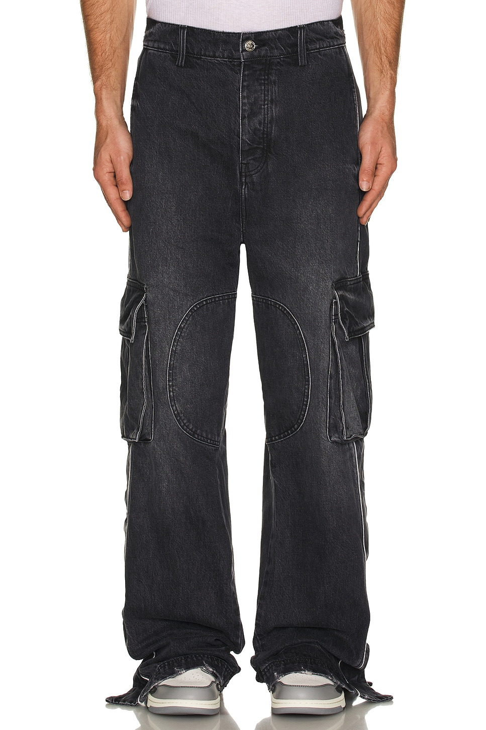 Denim Track Logo Cargo Jeans - 4