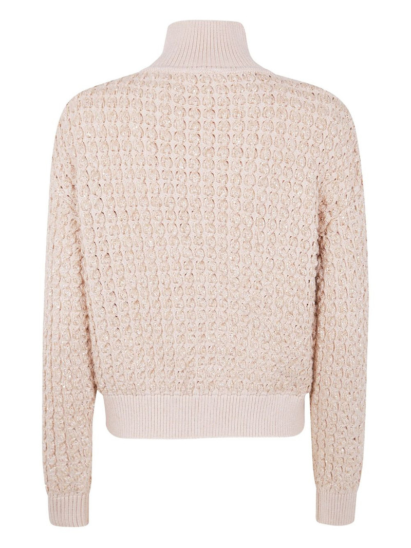 ELISABETTA FRANCHI high-neck bouclé-knit sweater outlook