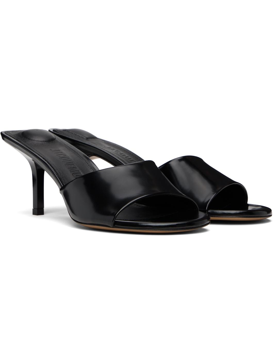 Black 'The Cubisto' Mules - 4