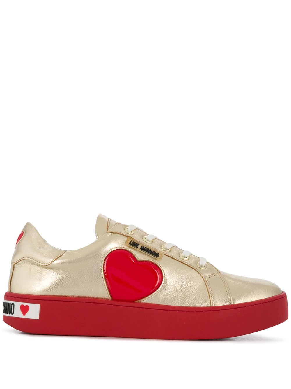 heart patch low-top sneakers - 1