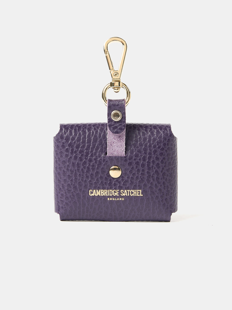 Cambridge Satchel The AirPods Pro Case - Deep Purple Celtic Grain outlook