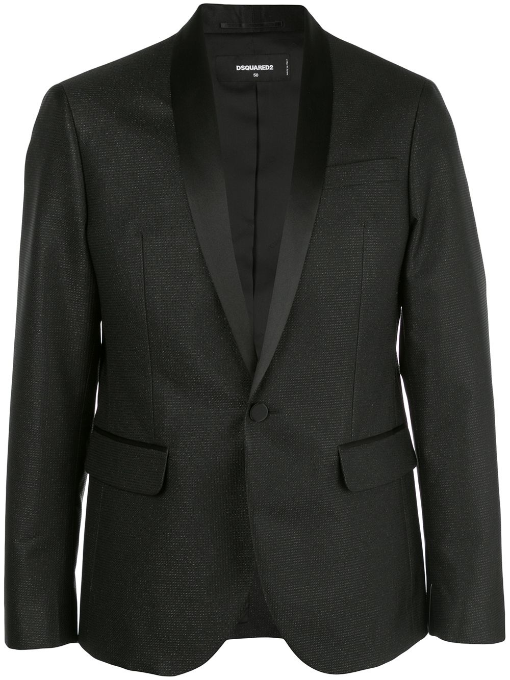 satin lapel blazer - 1