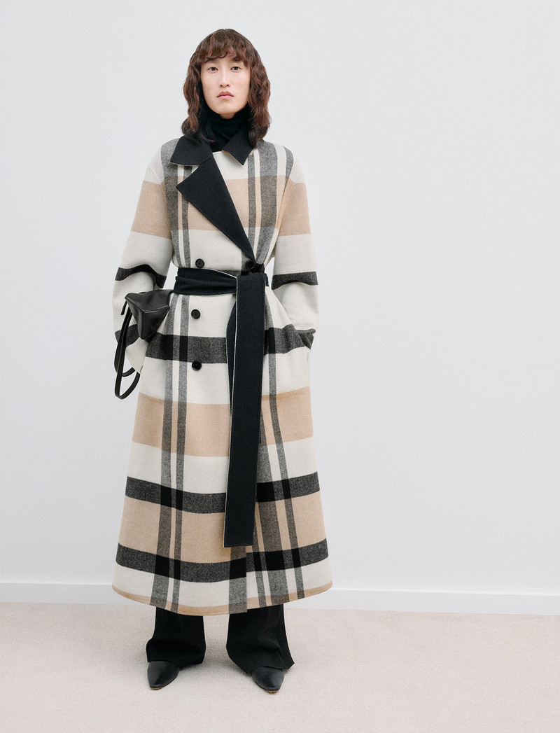 Merton Reversible Check Wool Coat 7