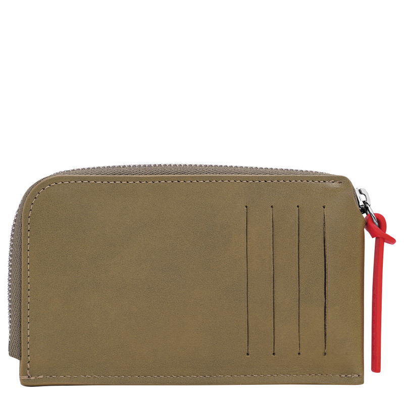Longchamp Longchamp Pocket Card holder Olive - Leather outlook