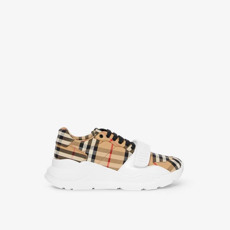 Vintage Check Cotton Sneakers 1