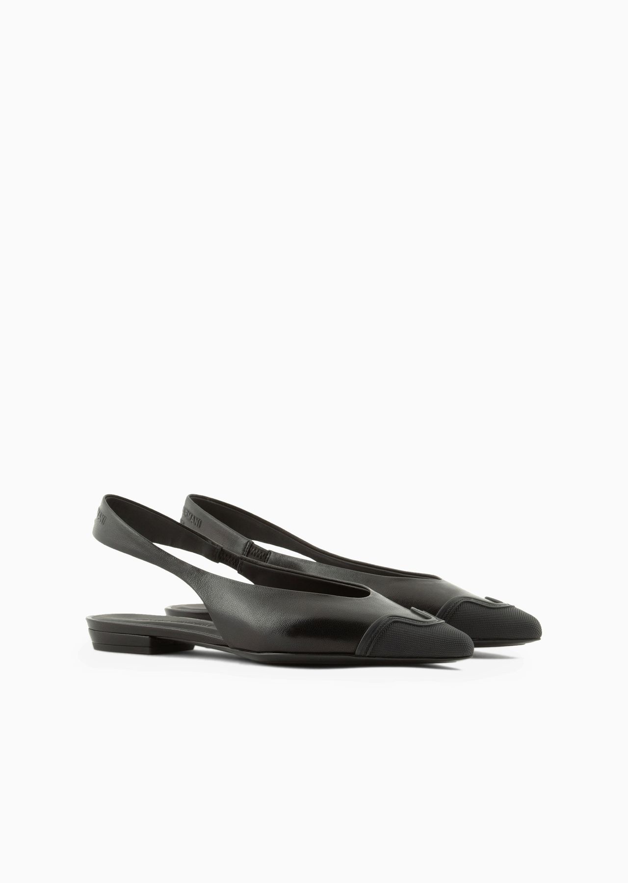 Nappa leather slingback ballerinas with rubber toe - 2