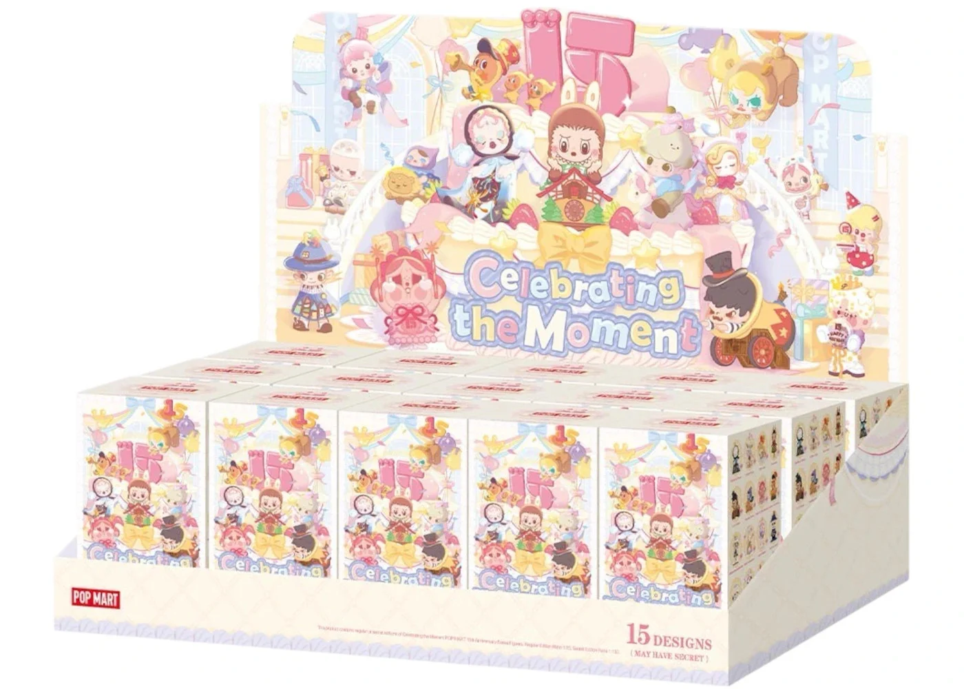 Pop Mart Celebrating the Moment POP MART 15th Anniversary Series Figures Sealed Case (15 Blind Boxes - 1