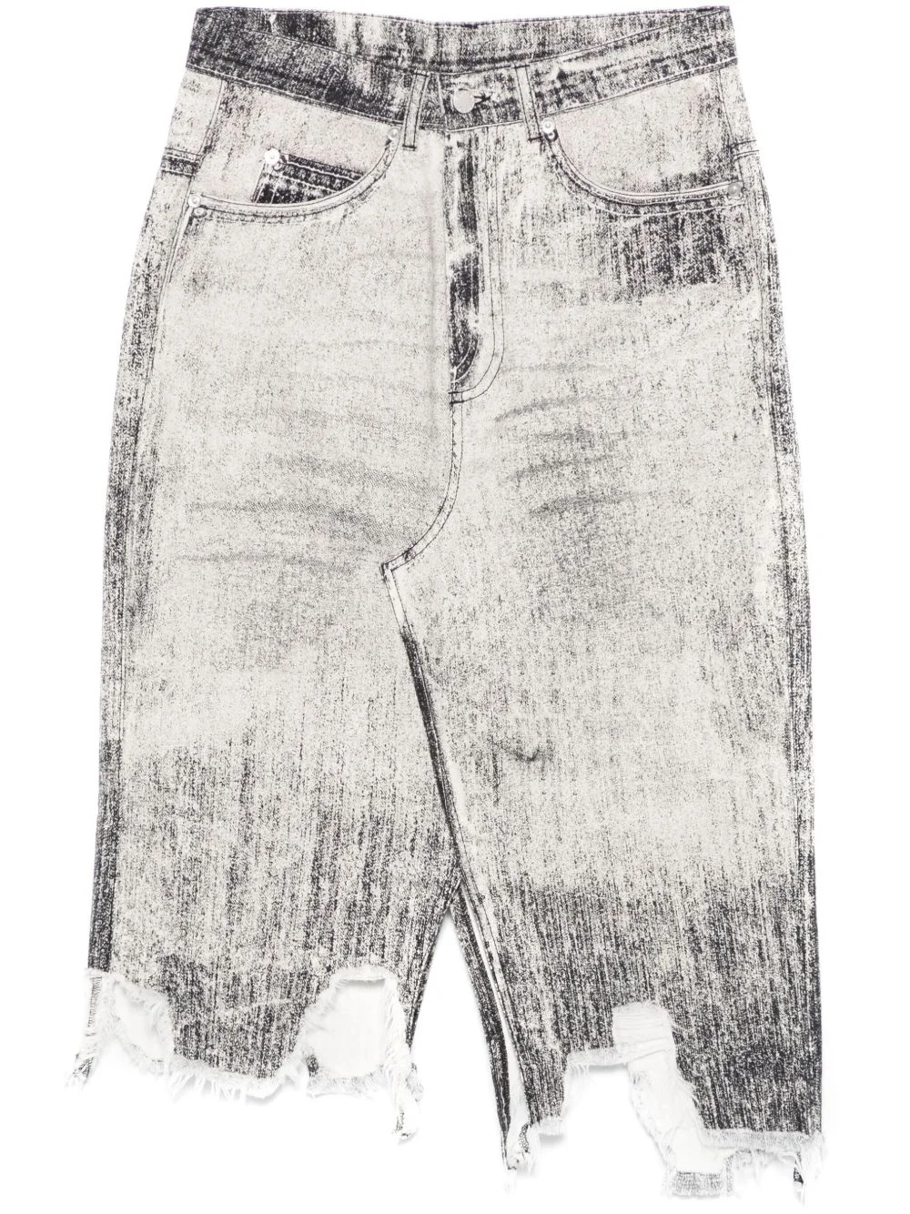 denim midi skirt - 1