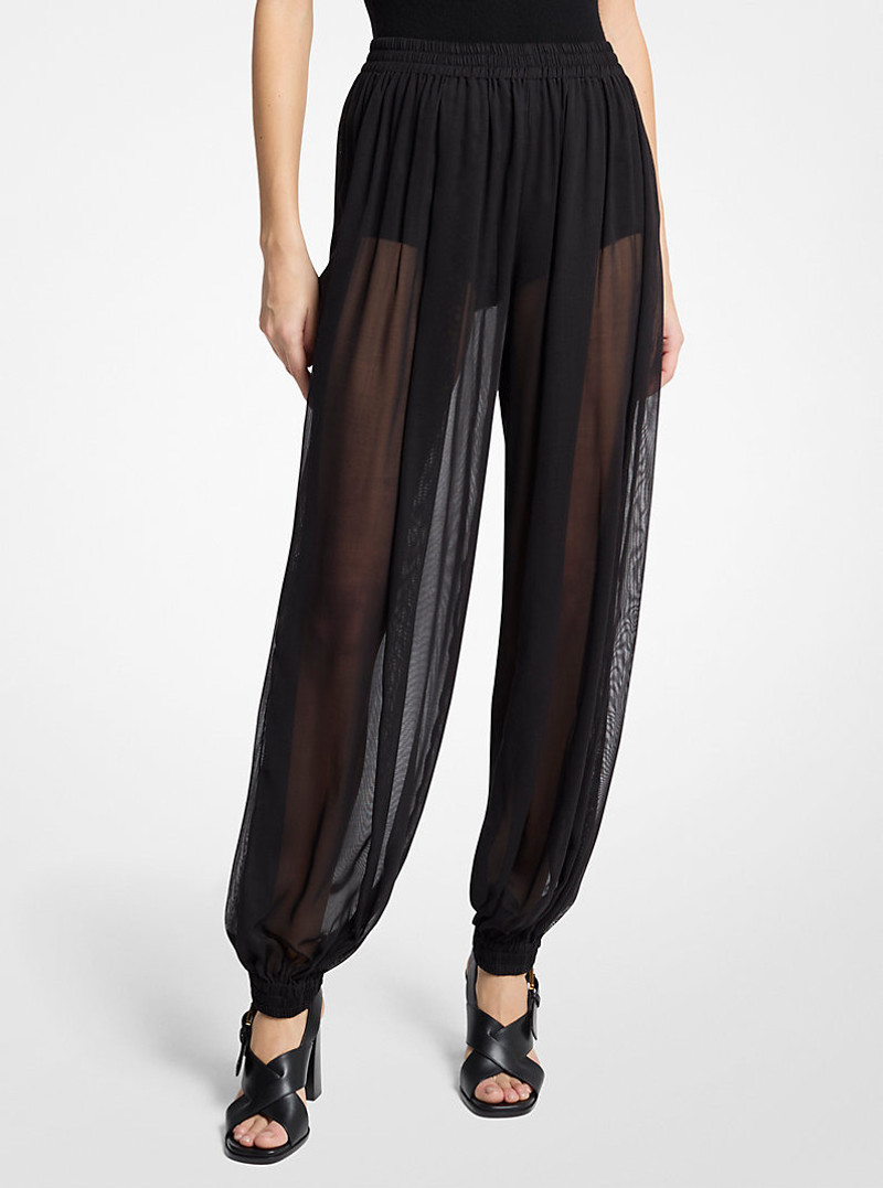 Silk Voile Sarouel Pants 1