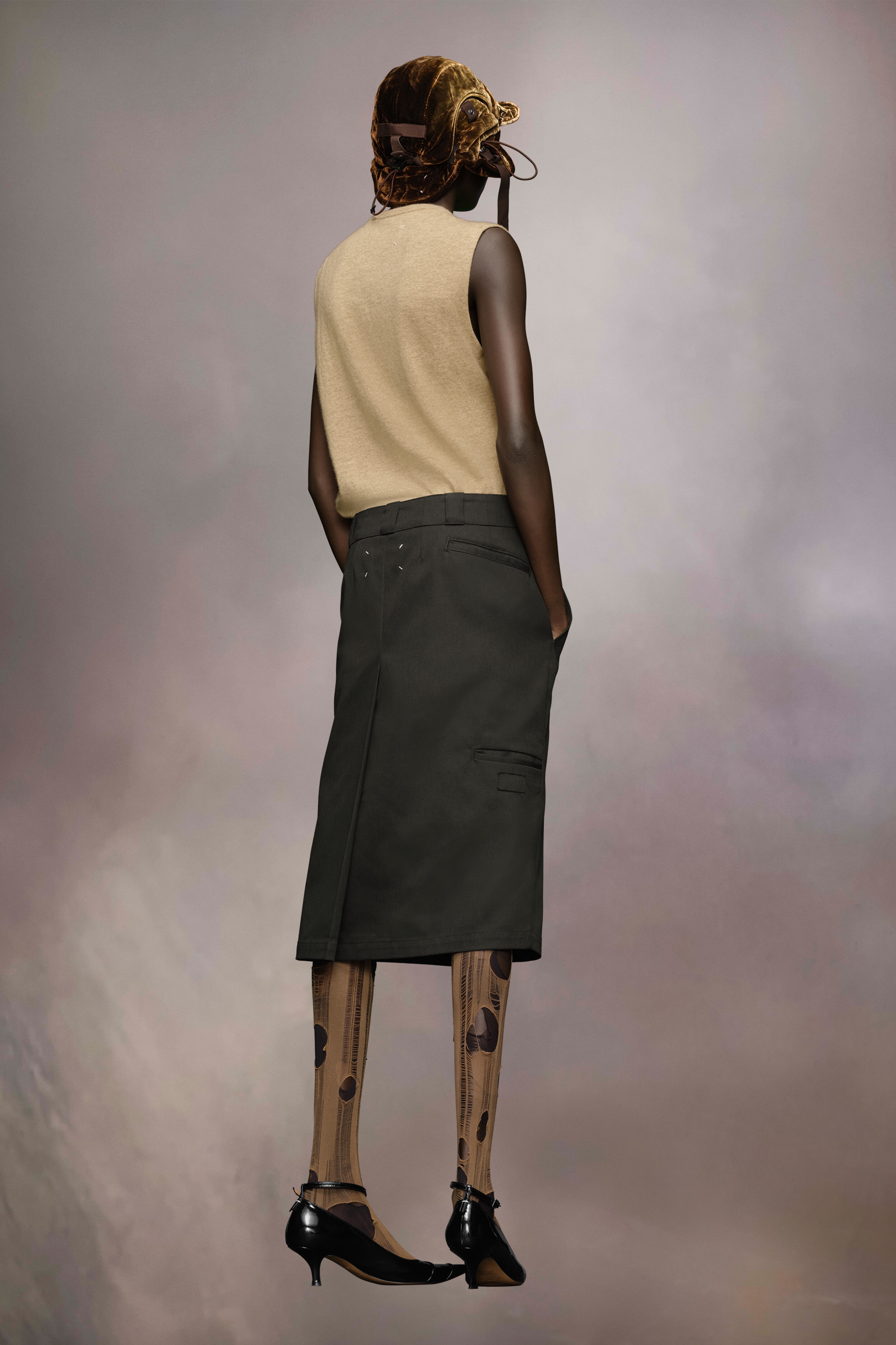 Skater chino midi skirt - 5