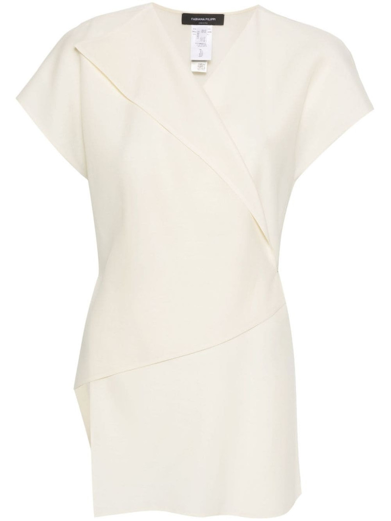 V-neck wrap blouse 1